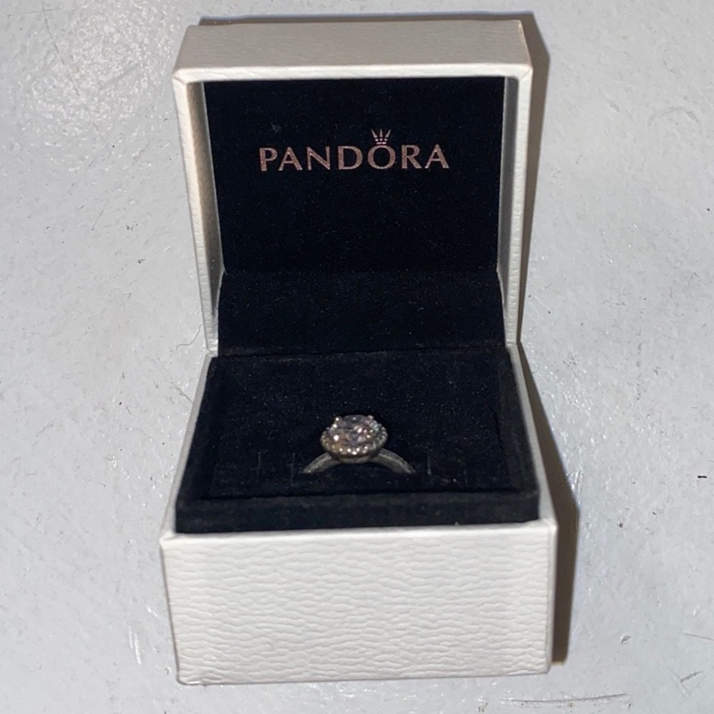 Pandora Round Sparkle Halo Ring